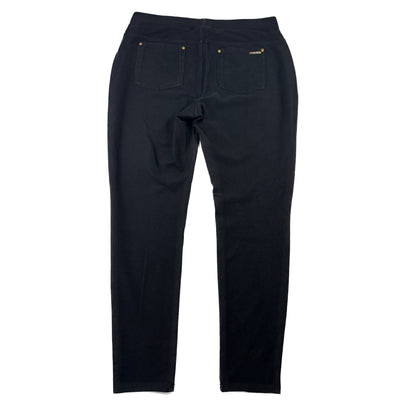 Michael Kors Stretch Hose schwarz Gold detail L Elegante Stoffhose