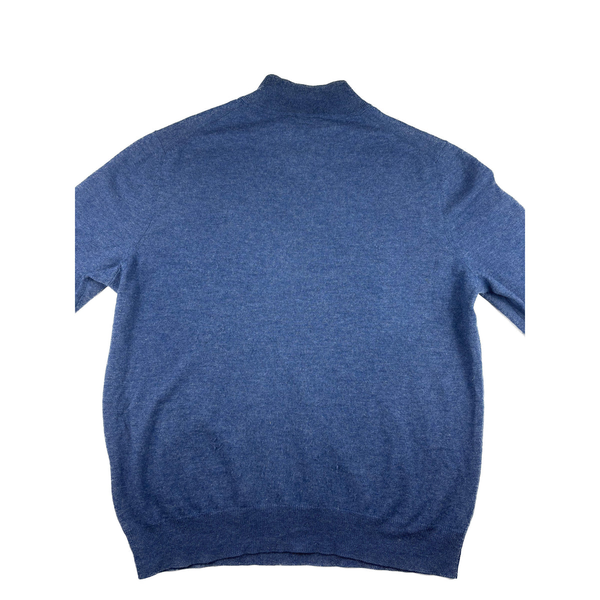 Vintage Hugo Boss Half-Zip Pullover blau Meliert M Extrafine Lambswool
