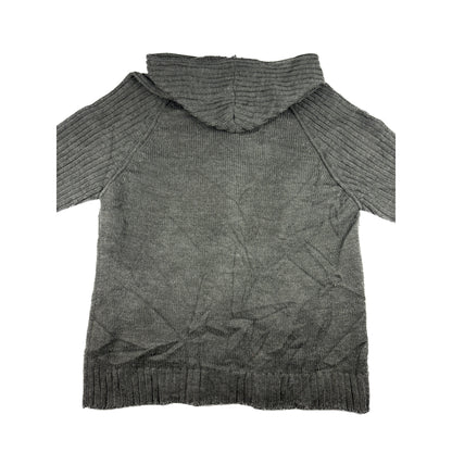Vintage Tribute Strickjacke mit Kapuze dunkelgrau L Rippstrick Zip-Hoodie