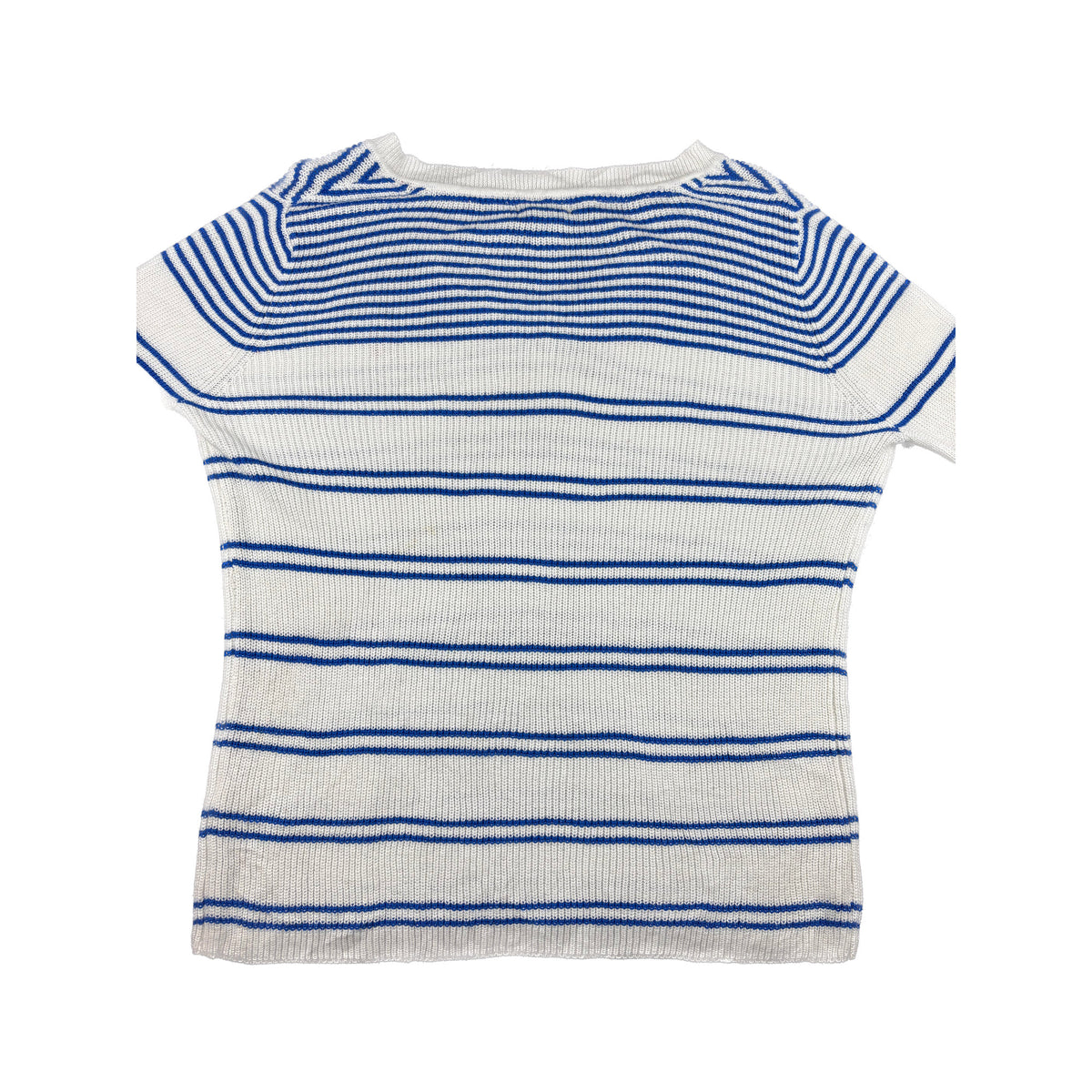 Vintage U.s. Polo Assn. Strickpullover weiß blau gestreift M V-Neck