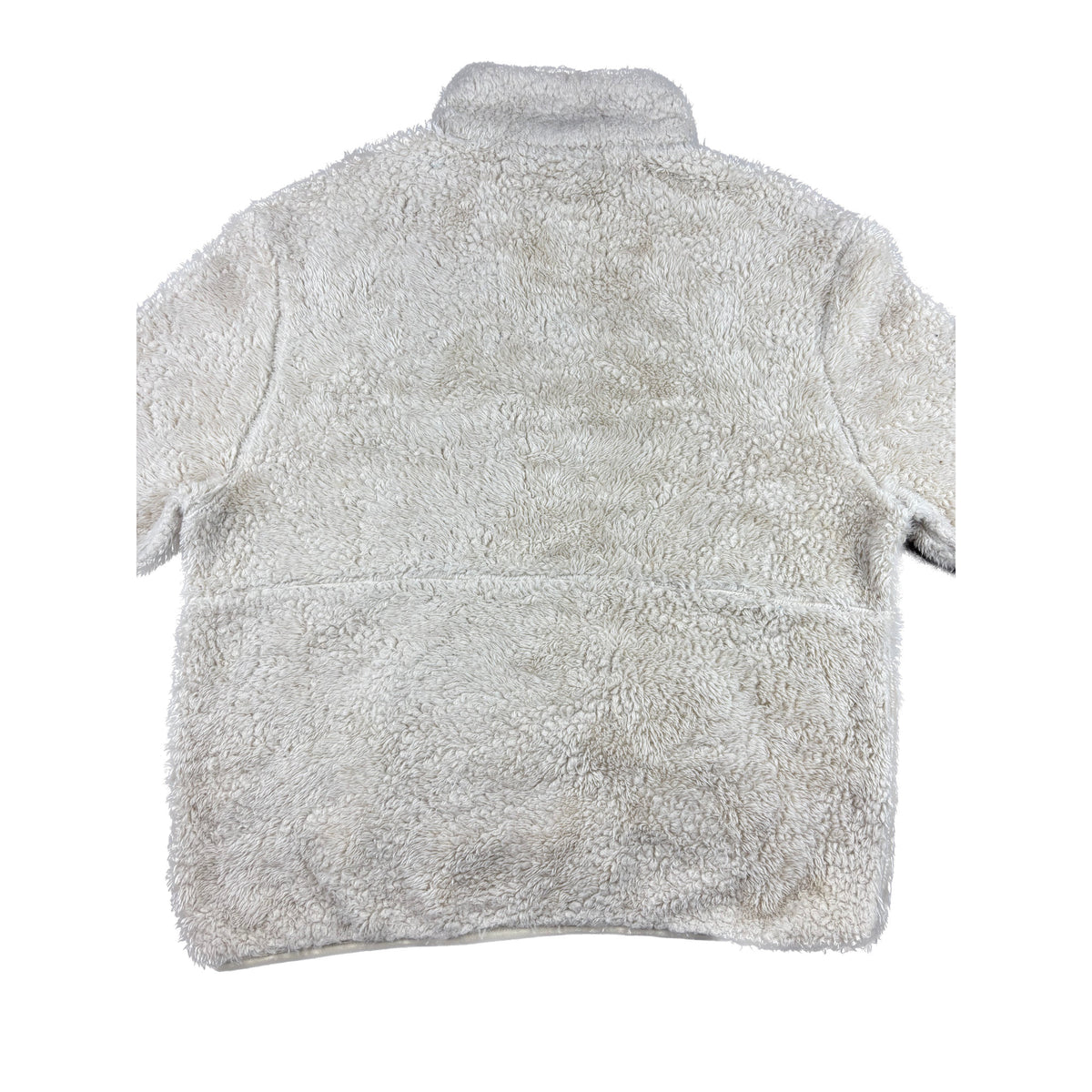 Vintage Reebok Fleece Pullover Half-Zip creme weiß L Teddyfleece Sherpa