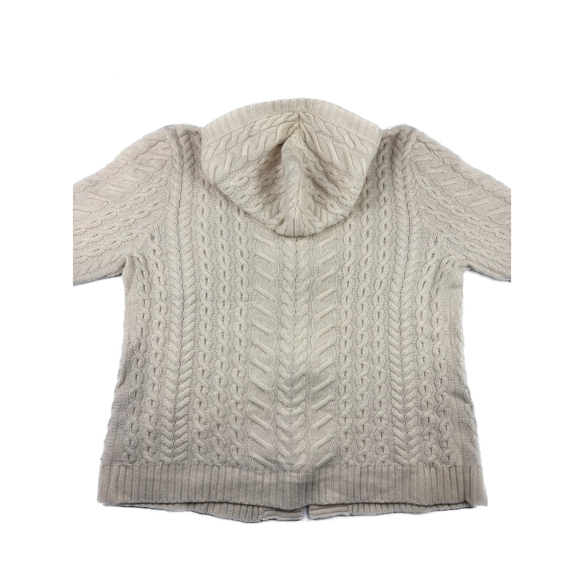 Ralph Lauren Vintage Strickjacke creme XL Zopfmuster Lammwolle