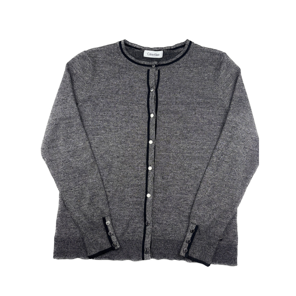 Calvin Klein Vintage Cardigan grau meliert M Strickjacke