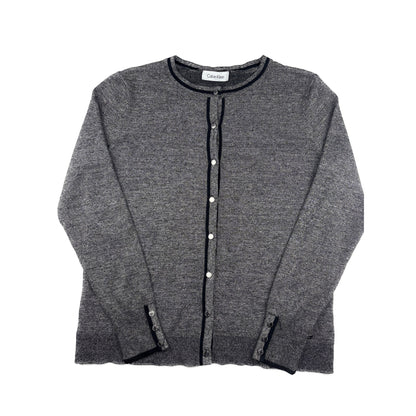 Calvin Klein Vintage Cardigan grau meliert M Strickjacke