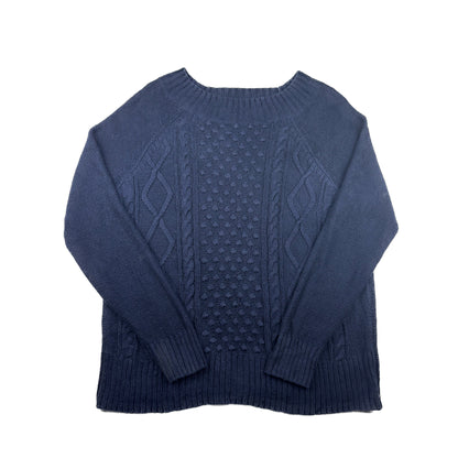 Chaps Vintage Zopfmuster Pullover dunkelblau L Strickpullover Cable Knit