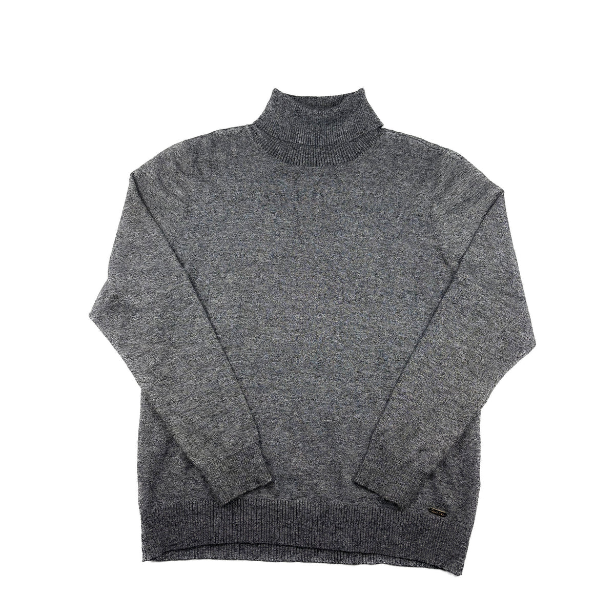 Calvin Klein Vintage Rollkragenpullover grau XL Feinstrick Turtleneck Sweater