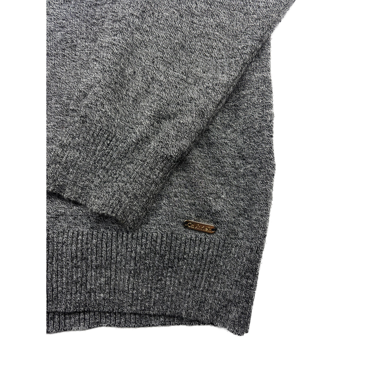 Calvin Klein Vintage Rollkragenpullover grau XL Feinstrick Turtleneck Sweater