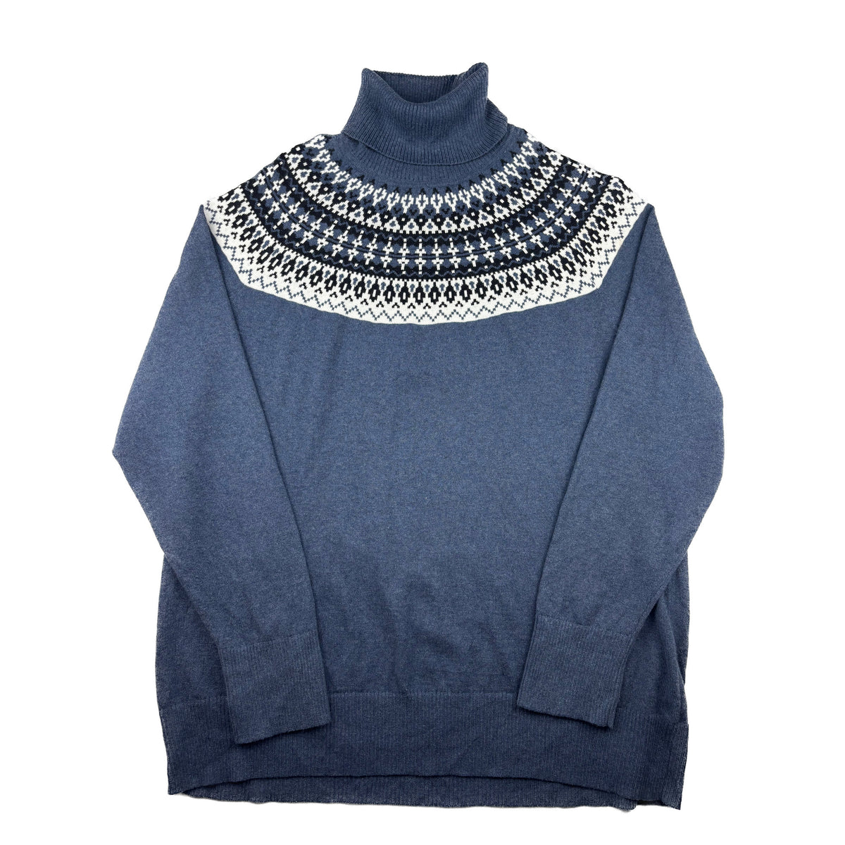 L.L. Bean Vintage Rollkragenpullover blau XL Turtleneck Strickpullover