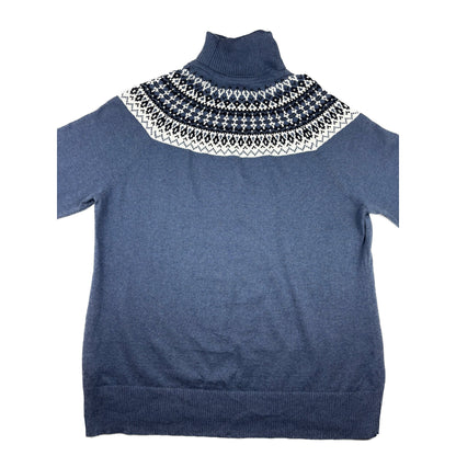 L.L. Bean Vintage Rollkragenpullover blau XL Turtleneck Strickpullover