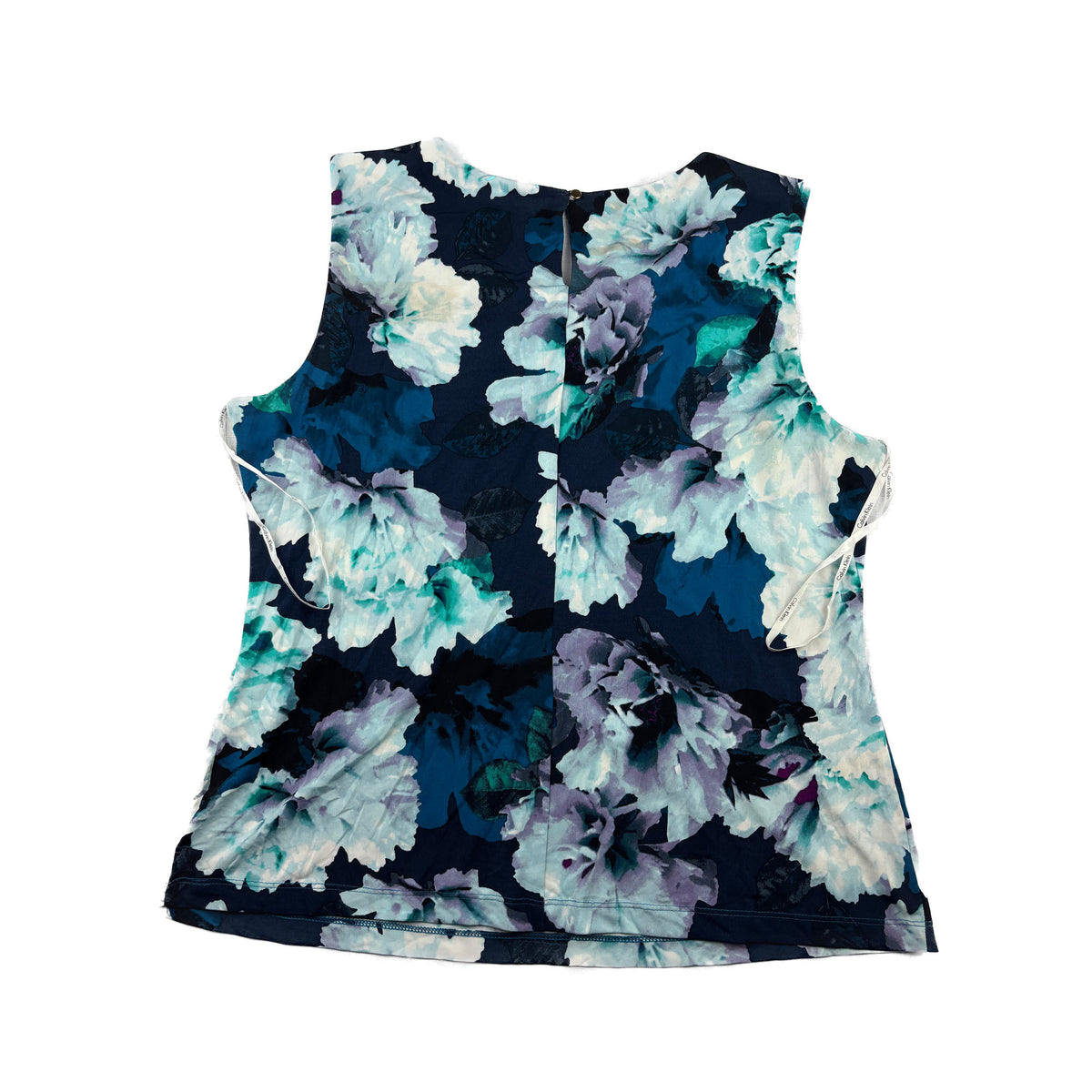 Calvin Klein Vintage Ärmelloses Top blau blumenmuster XL shirt