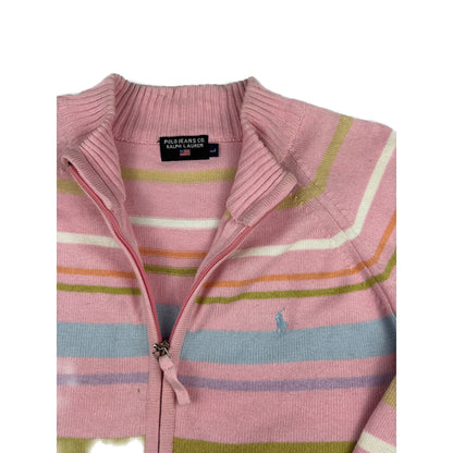 Ralph Lauren Vintage Strickjacke L bunt rosa
