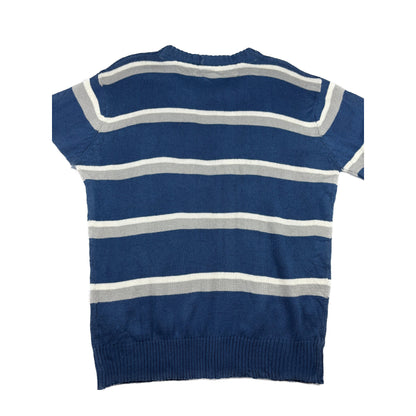 Polo Ralph Lauren Strickpullover L blau grau gestreift