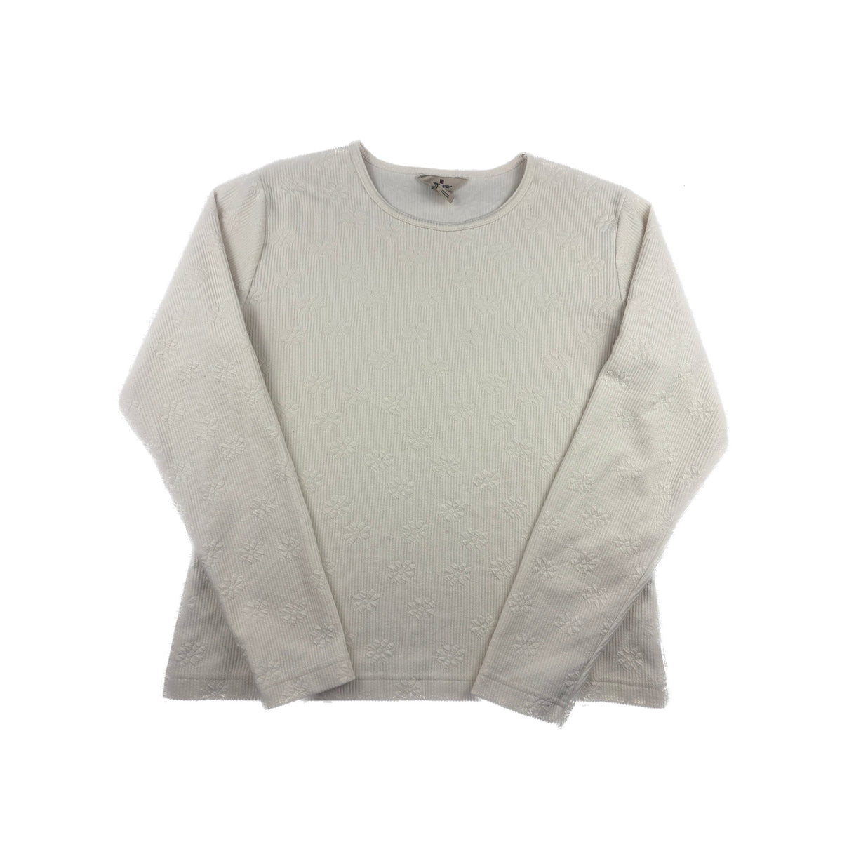 Woolrich Vintage Longsleeve Blümchen L Cremeweiß