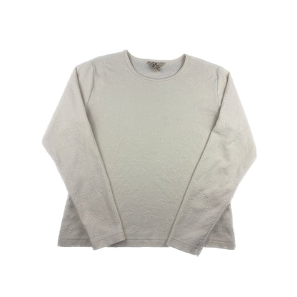 Woolrich Vintage Longsleeve Blümchen L Cremeweiß