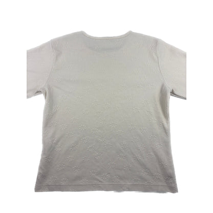 Woolrich Vintage Longsleeve Blümchen L Cremeweiß