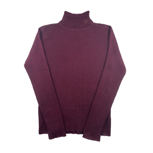 Ralph Lauren Rollkragenpullover gerippt M weinrot