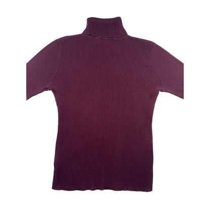 Ralph Lauren Rollkragenpullover gerippt M weinrot