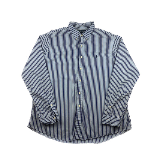 Ralph Lauren Button-Down Hemd XXL blau weiß gestreift