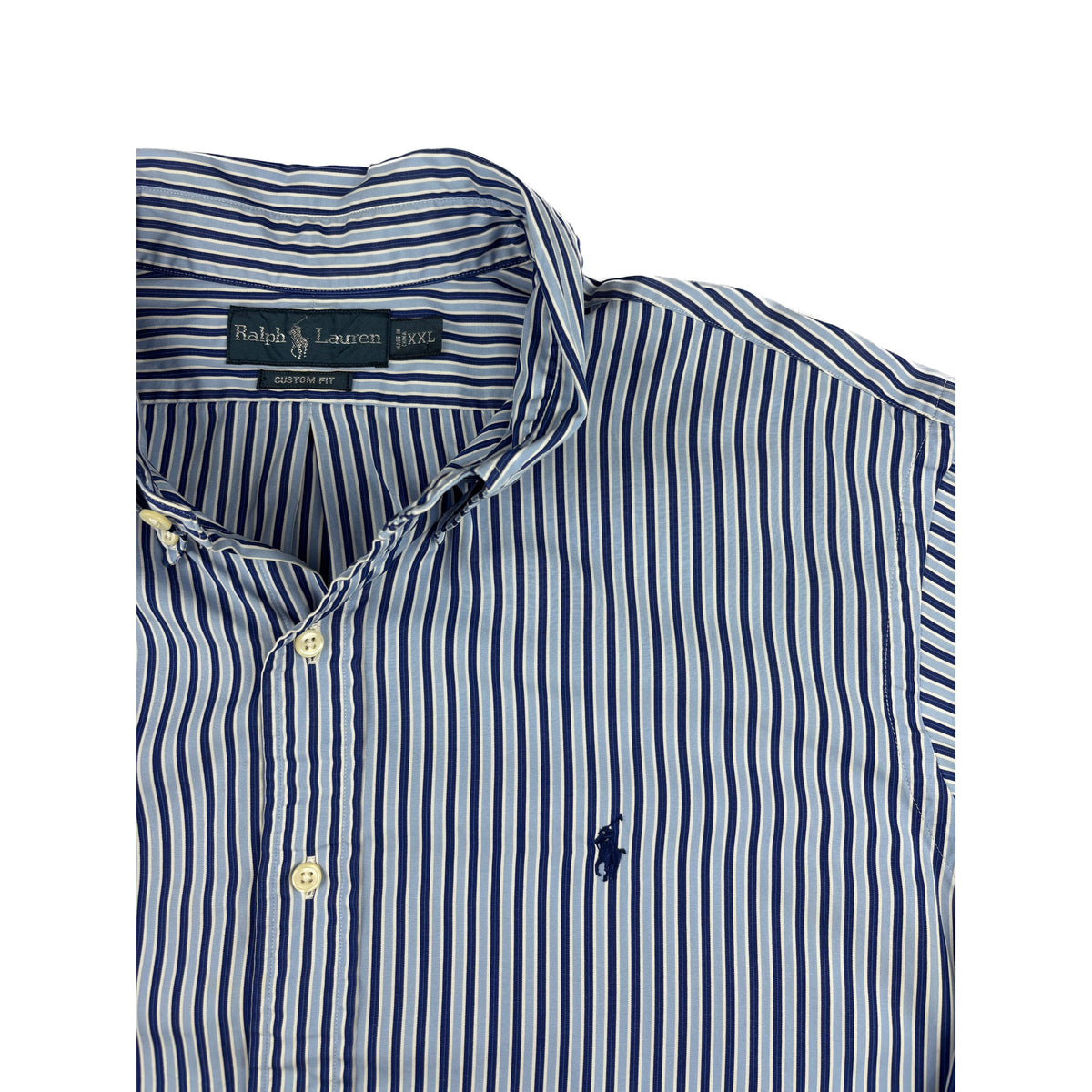 Ralph Lauren Button-Down Hemd XXL blau weiß gestreift
