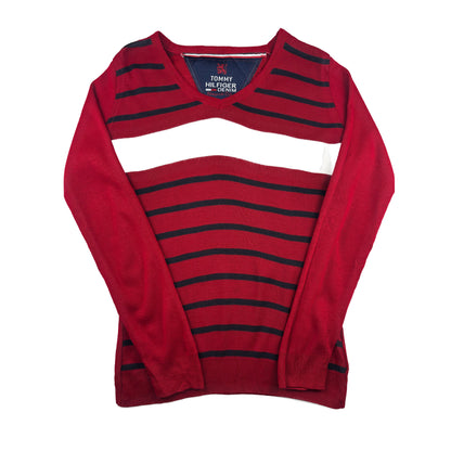 Tommy Hilfiger Denim V-Neck Pullover M rot