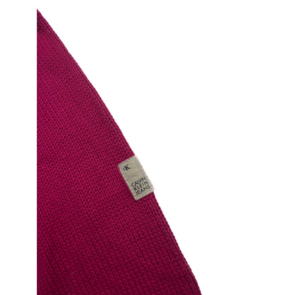 Calvin Klein Jeans Vintage USA Strick Rollkragenpullover XL Magenta
