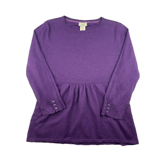 L.L. Bean Vintage Feinstrick Tunika Top S Violett