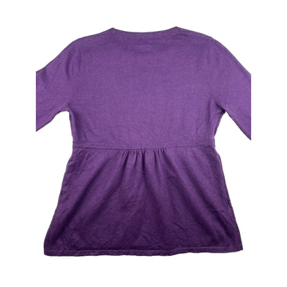 L.L. Bean Vintage Feinstrick Tunika Top S Violett
