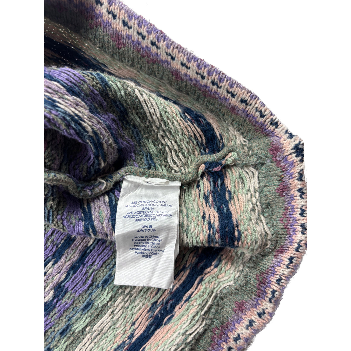 Chaps Ralph Lauren Fair-Isle Strickweste M grün lila