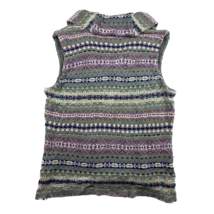 Chaps Ralph Lauren Fair-Isle Strickweste M grün lila