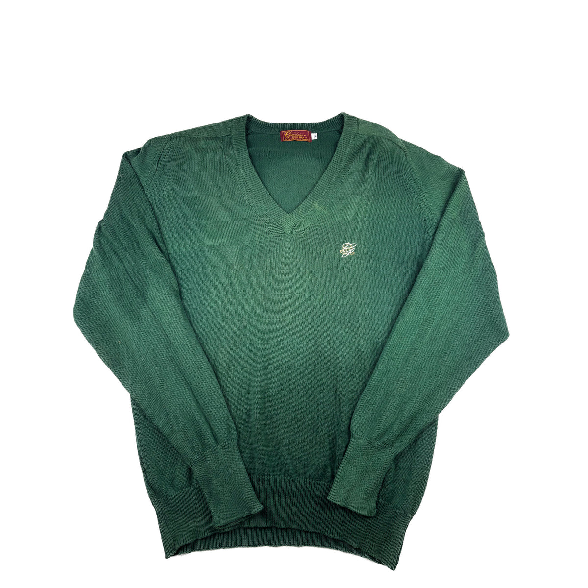 Grand Slam Vintage V-Ausschnitt Golf-Pullover M Dunkelgrün