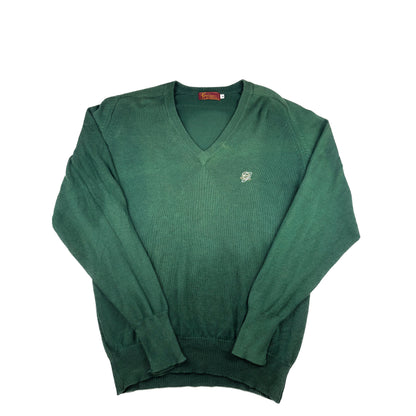 Grand Slam Vintage V-Ausschnitt Golf-Pullover M Dunkelgrün