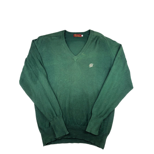 Grand Slam Vintage V-Ausschnitt Golf-Pullover M Dunkelgrün