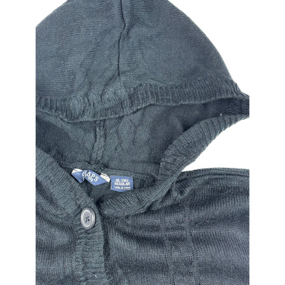 Chaps Ralph Lauren Vintage Zopfmuster Strickjacke M schwarz