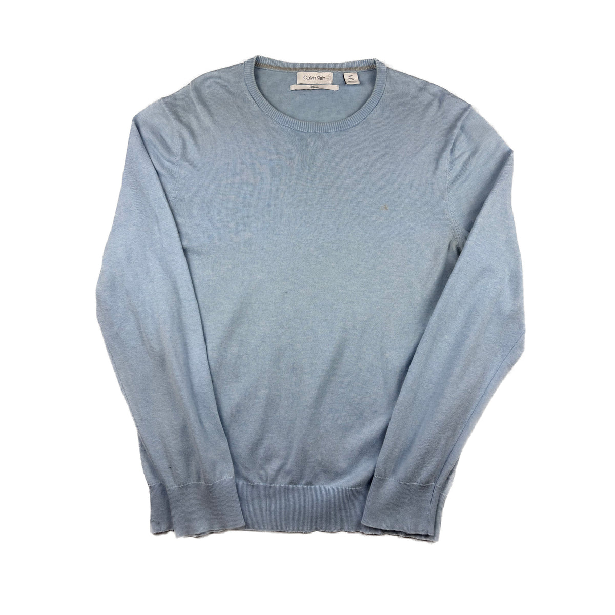 Calvin Klein Vintage Feinstrick Pullover M Hellblau