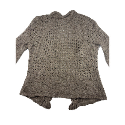 DKNY Jeans Vintage Lochstrick Cardigan Zopfmuster M braun