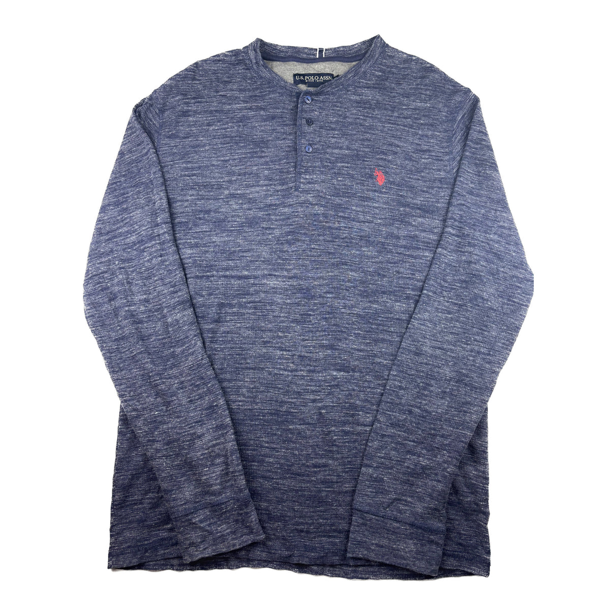 U.S. Polo Assn. meliertes Longsleeve Henle XL blau