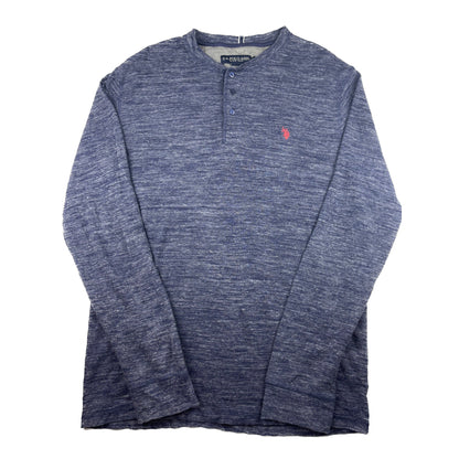 U.S. Polo Assn. meliertes Longsleeve Henle XL blau