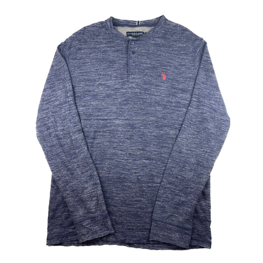 U.S. Polo Assn. meliertes Longsleeve Henle XL blau