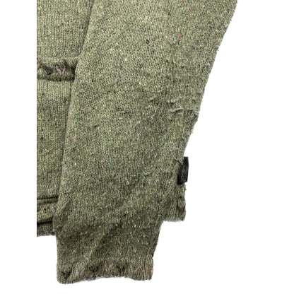 Woolrich Vintage Strickjacke meliert mit Taschen S Olivgrün