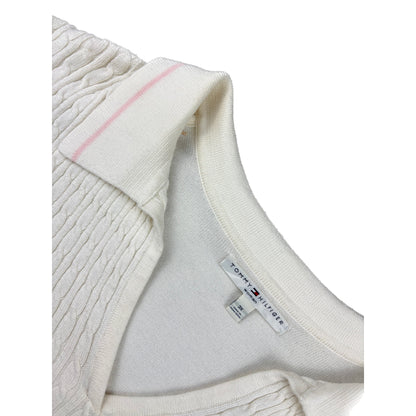 Tommy Hilfiger Vintage Zopfmuster Polopullover 3XL Creme