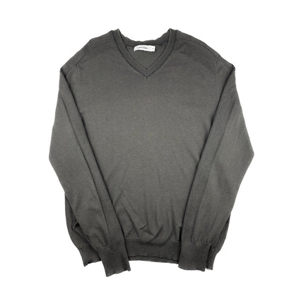 Calvin Klein Vintage V-Neck Strickpullover M grau