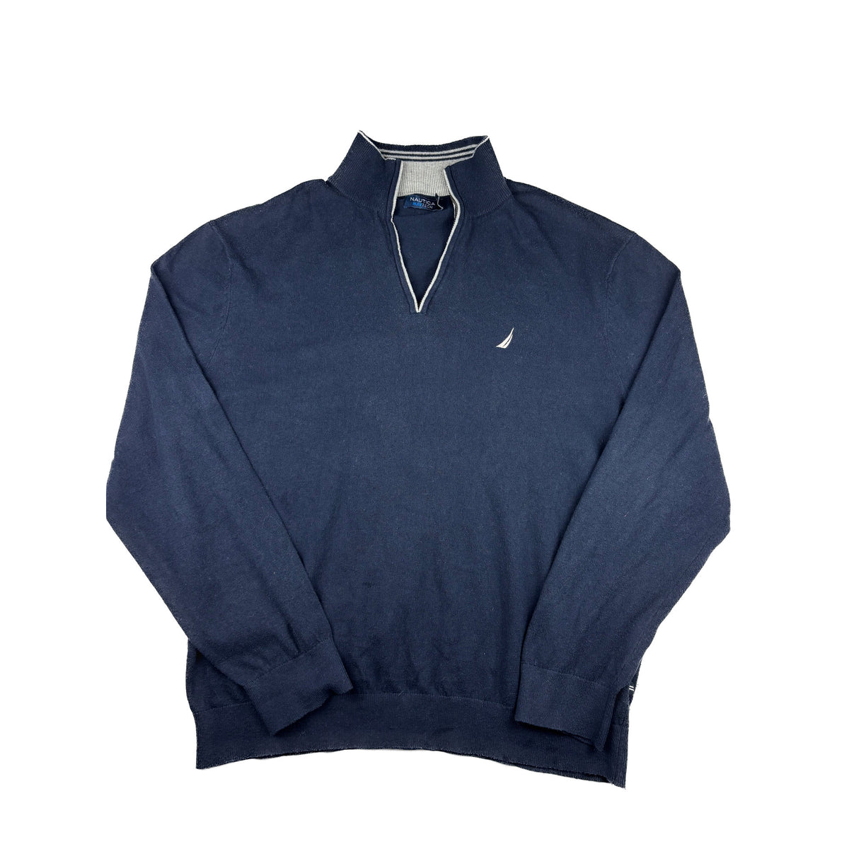 Nautica Vintage Quarter Zip Strickpullover XL dunkelblau