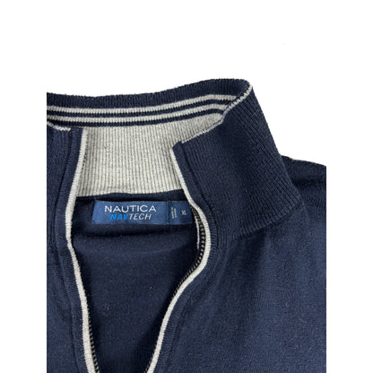 Nautica Vintage Quarter Zip Strickpullover XL dunkelblau