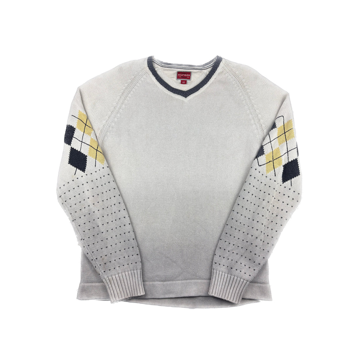 Tommy Hilfiger Vintage V-Neck Strickpullover L beige
