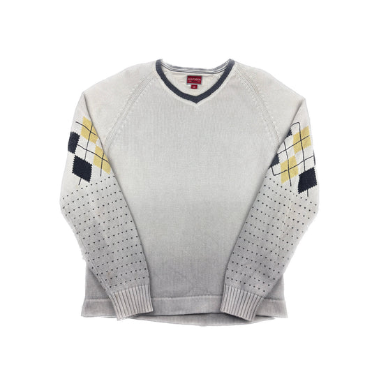 Tommy Hilfiger Vintage V-Neck Strickpullover L beige