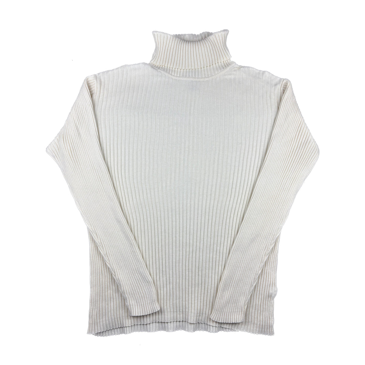 L.L. Bean Vintage Rollkragenpullover gerippt XL creme