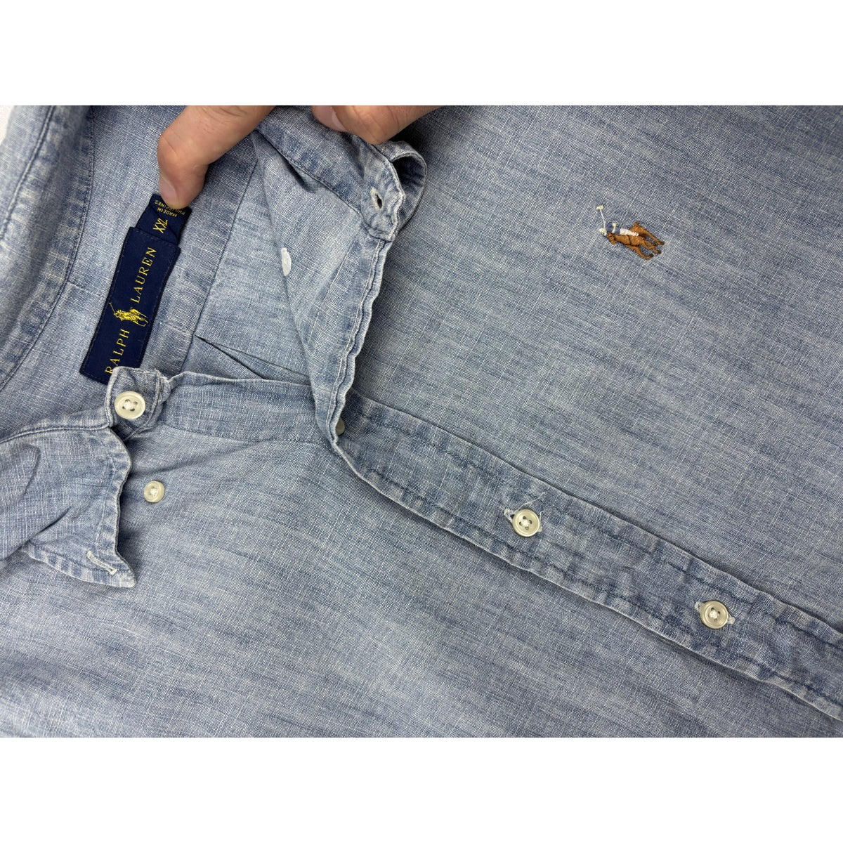 Ralph Lauren Vintage Hemd Jeans blau XXL
