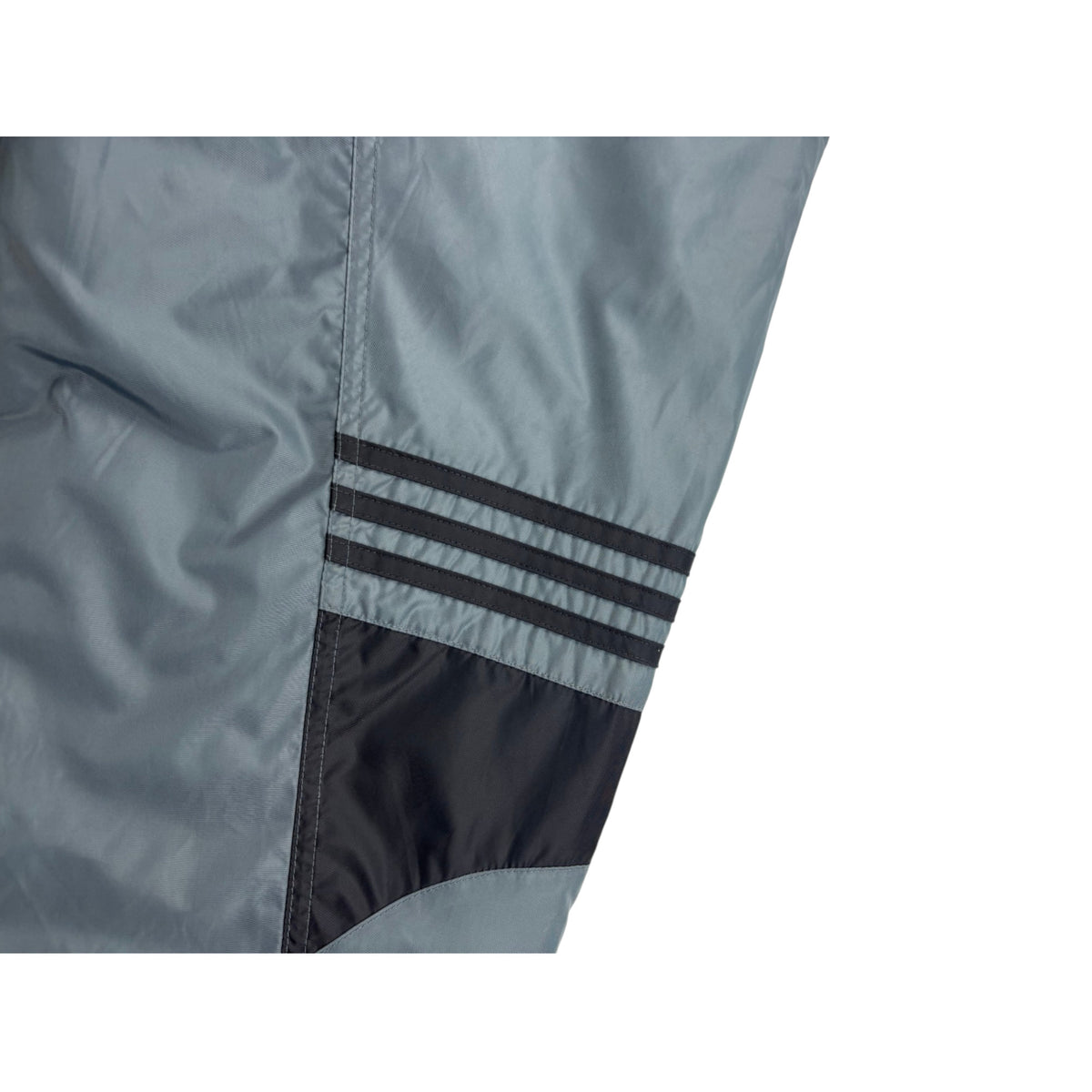 Adidas Retro 3-Stripes Jacke grau schwarz XL Vintage