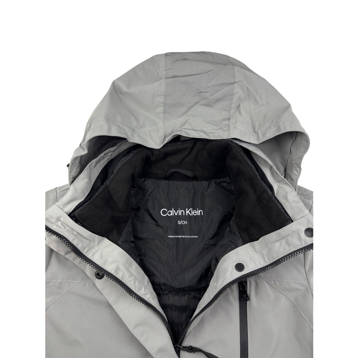 Calvin Klein Parka Winterjacke hellgrau S Outdoor Jacke