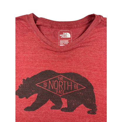 The North Face T-shirt Rot Braun Bären-Print XXL Graphic Tee